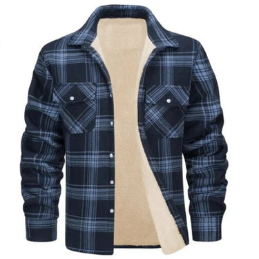 Men's Flannel Shirt Jacket With Cosy Sherpa Fleece Lining - Image 3