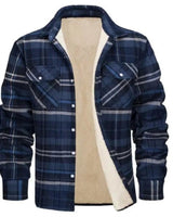 Men's Flannel Shirt Jacket With Cosy Sherpa Fleece Lining - Image 4