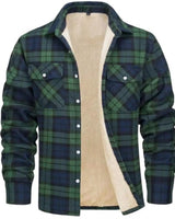 Men's Flannel Shirt Jacket With Cosy Sherpa Fleece Lining - Image 7