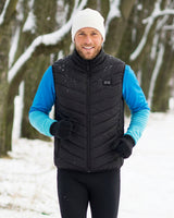 Men's Heated Vest Men With USB Rechargeable Battery Powered Stand Collar Puffer And Dual-button Chest Controller - Image 3