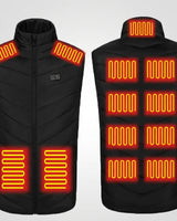 Men's Heated Vest Men With USB Rechargeable Battery Powered Stand Collar Puffer And Dual-button Chest Controller - Image 2