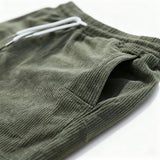 Men's Swim Shorts For Lounging With Elastic Waist And Corduroy - Image 3