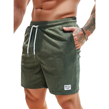 Men's Swim Shorts For Lounging With Elastic Waist And Corduroy - Image 4