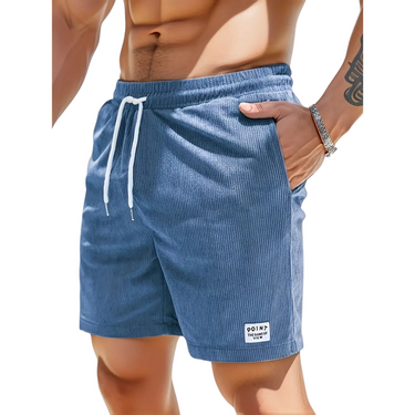 Men's Swim Shorts For Lounging With Elastic Waist And Corduroy - Image 5
