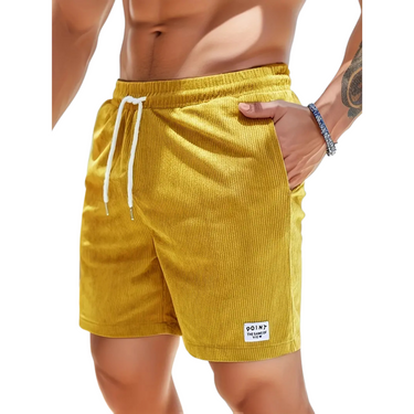 Men's Swim Shorts For Lounging With Elastic Waist And Corduroy - Image 6