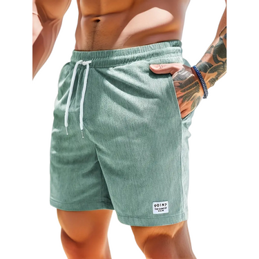Men's Swim Shorts For Lounging With Elastic Waist And Corduroy - Image 8