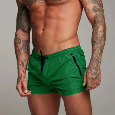 Men's Swim Shorts With Drawstring Waist And Zip Pocket Solid - Image 2