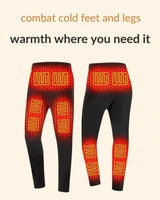 Mens Thermal Underwear Long Base Layer Pants Heated Rechargeable USB - Image 4