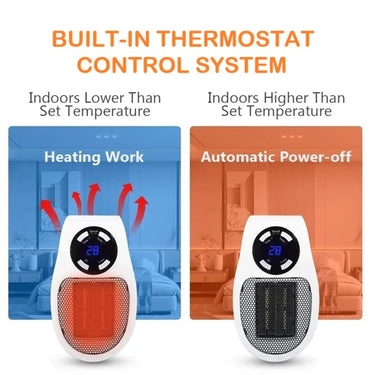 Mini Portable Heater With LED Display And Smart Temperature Control For Energy-Efficient Heating - Image 3