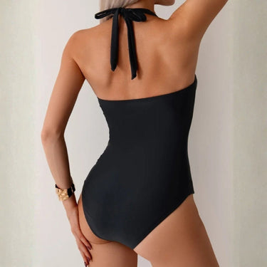 One Piece Swimsuit Flattering Halter Neck Twist-Front - Image 7