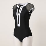 One Piece Swimsuit Flattering Sporty One-Piece Zip-Front - hero