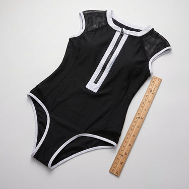 One Piece Swimsuit Flattering Sporty One-Piece Zip-Front - scale