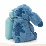 Plush Hot Water Bottle With Stitch Design Provides Comforting Warmth For Cold Fingers - angle