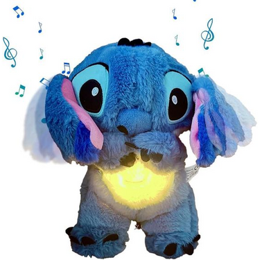 Plush Sleep Aid Toy Stitch With Glowing Chest And Sound Features Compagnon De Sommeil Perfect For Snuggling - Image 1