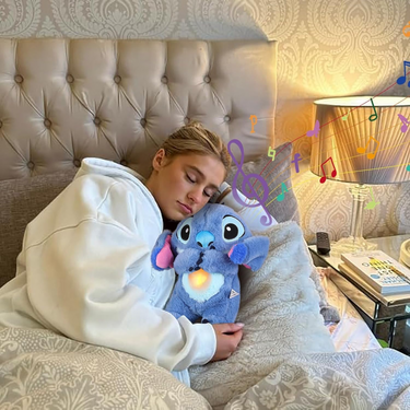 Plush Sleep Aid Toy Stitch With Glowing Chest And Sound Features Compagnon De Sommeil Perfect For Snuggling - Image 3