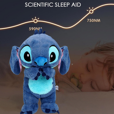 Plush Sleep Aid Toy Stitch With Glowing Chest And Sound Features Compagnon De Sommeil Perfect For Snuggling - Image 4