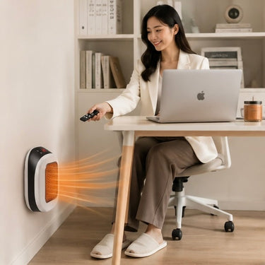 Portable Electric Heater 600w Compact Fast Heating Device With Remote Control For Rapid Ceramic Warmth - Image 13