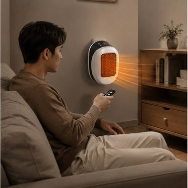 Portable Electric Heater 600w Compact Fast Heating Device With Remote Control For Rapid Ceramic Warmth - Image 7