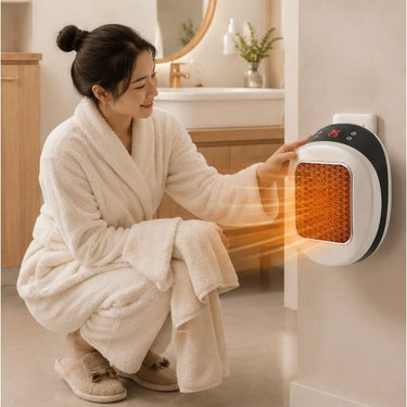 Portable Electric Heater 600w Compact Fast Heating Device With Remote Control For Rapid Ceramic Warmth - Image 8