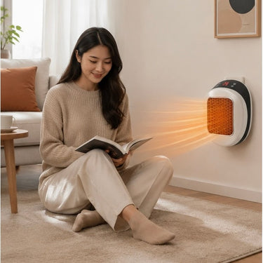Portable Electric Heater 600w Compact Fast Heating Device With Remote Control For Rapid Ceramic Warmth - Image 9