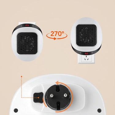 Portable Electric Heater 600w Compact Fast Heating Device With Remote Control For Rapid Ceramic Warmth - Image 3