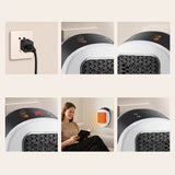Portable Electric Heater 600w Compact Fast Heating Device With Remote Control For Rapid Ceramic Warmth - Image 2