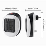 Portable Electric Heater 600w Compact Fast Heating Device With Remote Control For Rapid Ceramic Warmth - Image 14
