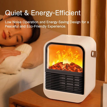 Portable Electric Heater Delivers Instant Warmth With Simulated Charcoal Fire Ambiance In Any Room - Image 3