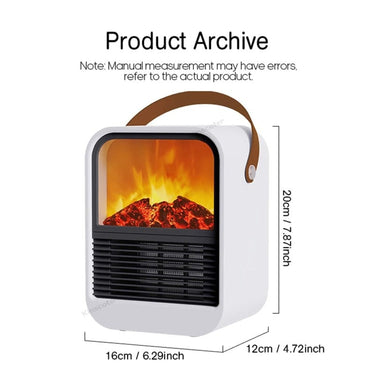 Portable Electric Heater Delivers Instant Warmth With Simulated Charcoal Fire Ambiance In Any Room - Image 7
