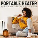 Portable Electric Heater Space Super Quiet Oscillating Fan Thermostat - Image 4