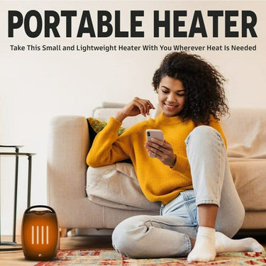 Portable Electric Heater Space Super Quiet Oscillating Fan Thermostat - Image 4
