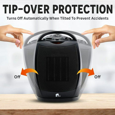 Portable Electric Heater Space Super Quiet Oscillating Fan Thermostat - Image 3