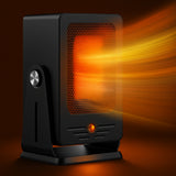 Portable Electric Heater With Ceramic 900w Adjustable Thermostat For Fast Whole Room Heating - Image 1