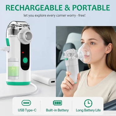 Portable Nebulizer With USB Rechargeable Whisper-Quiet Operation And Ultrafine Mist - Image 4