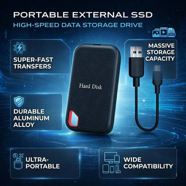 Portable Ssd External Hard Drive High-Speed Data Storage With Durable Aluminum Alloy - Image 4