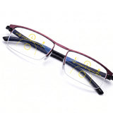 Progressive Reading Glasses Adjustable Half-Rim Rectangular Anti-Glare - Image 4