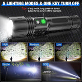 Rechargeable Flashlight Tactical LED High Lumen Super Bright - Image 3