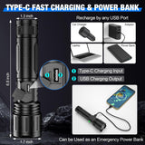 Rechargeable Flashlight Tactical LED High Lumen Super Bright - Image 6