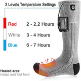 Rechargeable Heated Socks Moisture Wicking Ankle With Battery And Ribbed Knit Calf - Image 4