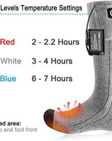 Rechargeable Heated Socks Moisture Wicking Ankle With Battery And Ribbed Knit Calf - Image 4