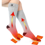 Rechargeable Heated Socks Moisture Wicking Ankle With Battery And Ribbed Knit Calf - Image 10