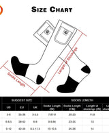 Rechargeable Heated Socks Moisture Wicking Ankle With Battery And Ribbed Knit Calf - Image 6