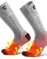 Rechargeable Heated Socks Moisture Wicking Ankle With Battery And Ribbed Knit Calf - Image 9