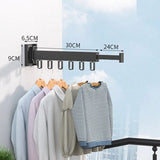 Retractable Clothes Drying Rack Wall Mount With Folding Cloth Hanger And Adjustable Extension Arm - Image 3