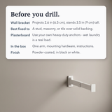 Retractable Drying Rack With Folding Wall-Mount Hanger Design For Cloth That Disappears When You're Done - Image 8