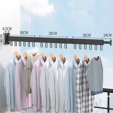 Retractable Wall Drying Rack Foldable Clothes With Mounted Design For Indoor And Outdoor Use - Image 12
