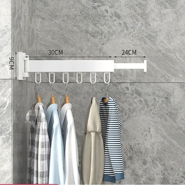 Retractable Wall Drying Rack Foldable Clothes With Mounted Design For Indoor And Outdoor Use - Image 9