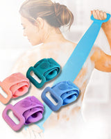 Silicone Shower Brush With Dual-Sided Exfoliating Surface And Stretch Handle - Image 1