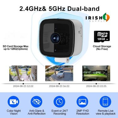 Smart AI Window Security Camera With No Monthly Fees Wireless Indoor Night Vision And SD Card Recording - Image 2