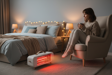Smart Infrared Space Heater With Intelligent Thermostat And Fast Quiet Efficient Electric Fan Performance - Image 3